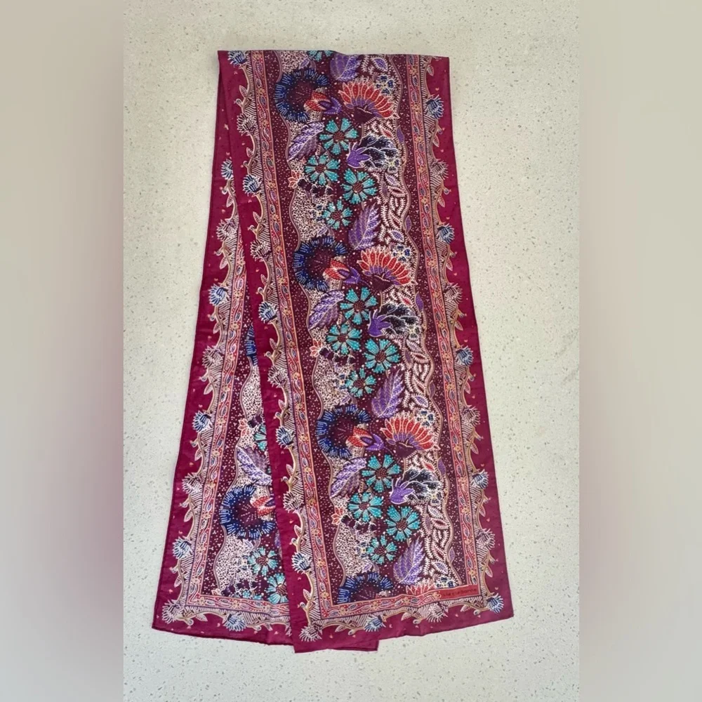 Liz Claiborne Scarf 7”x52” Likely Silk - Picture 2 of 6